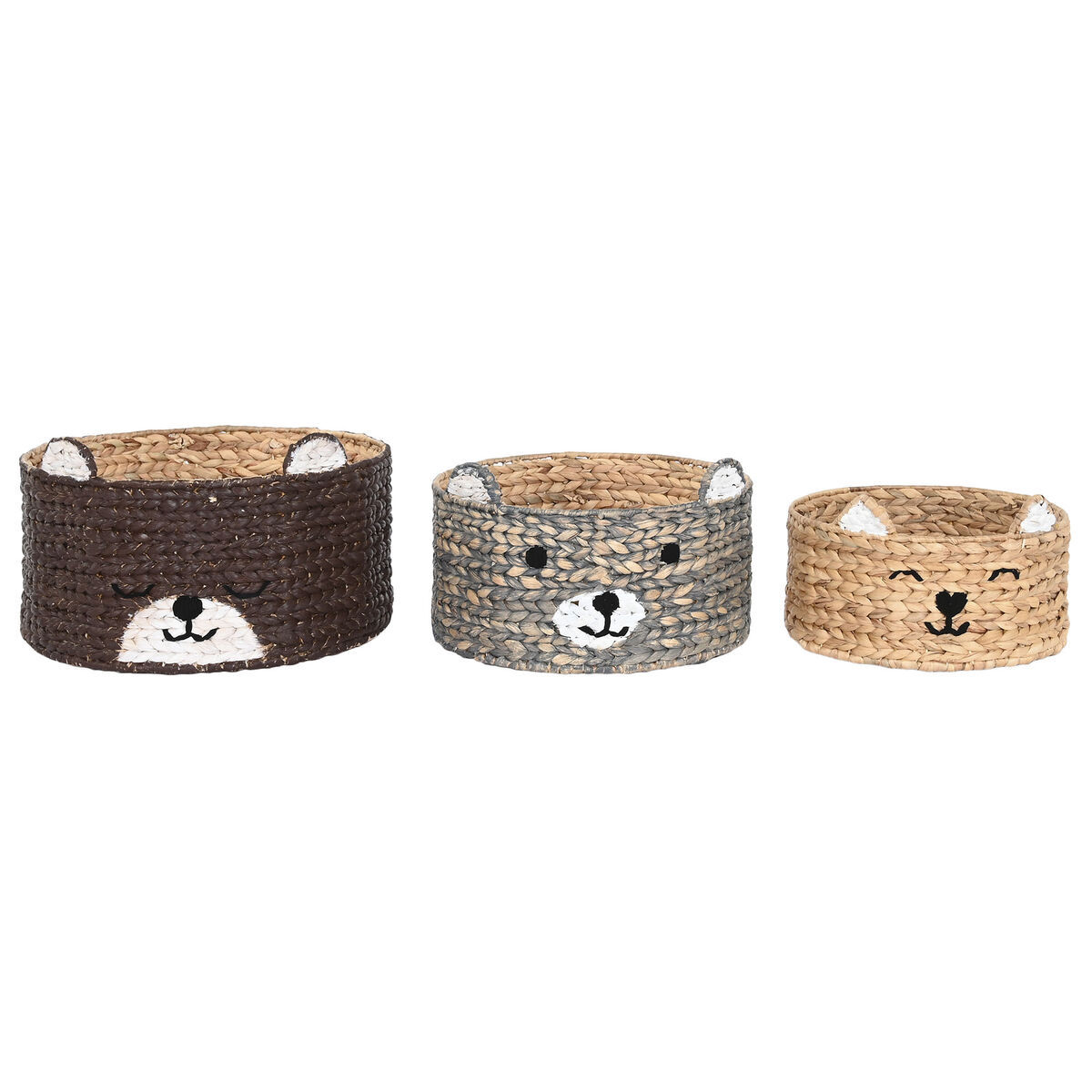 Korb-Set DKD Home Decor tiere 40 x 40 x 25 cm