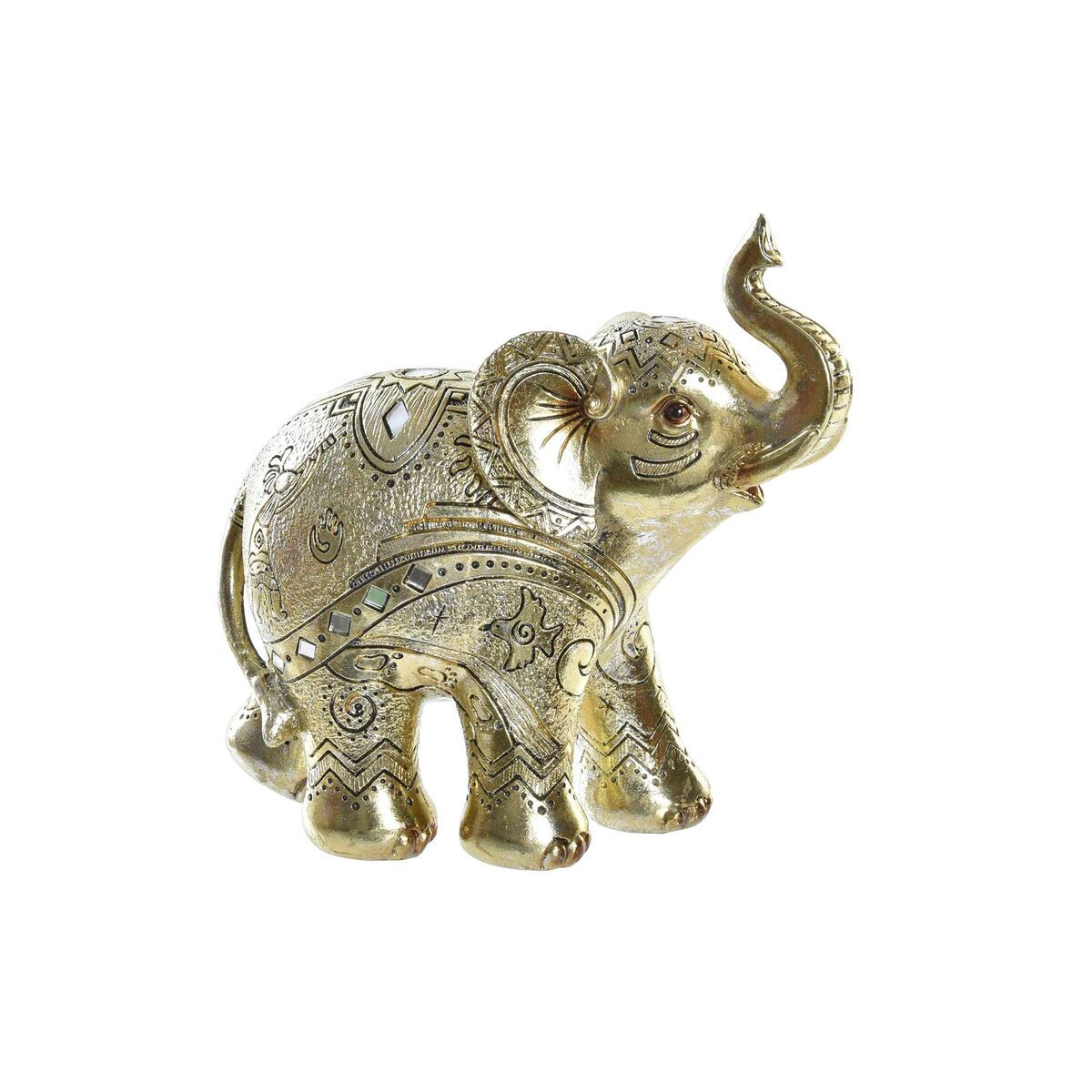 Deko-Figur DKD Home Decor Gold Elefant Kolonial 19 x 8 x 18 cm
