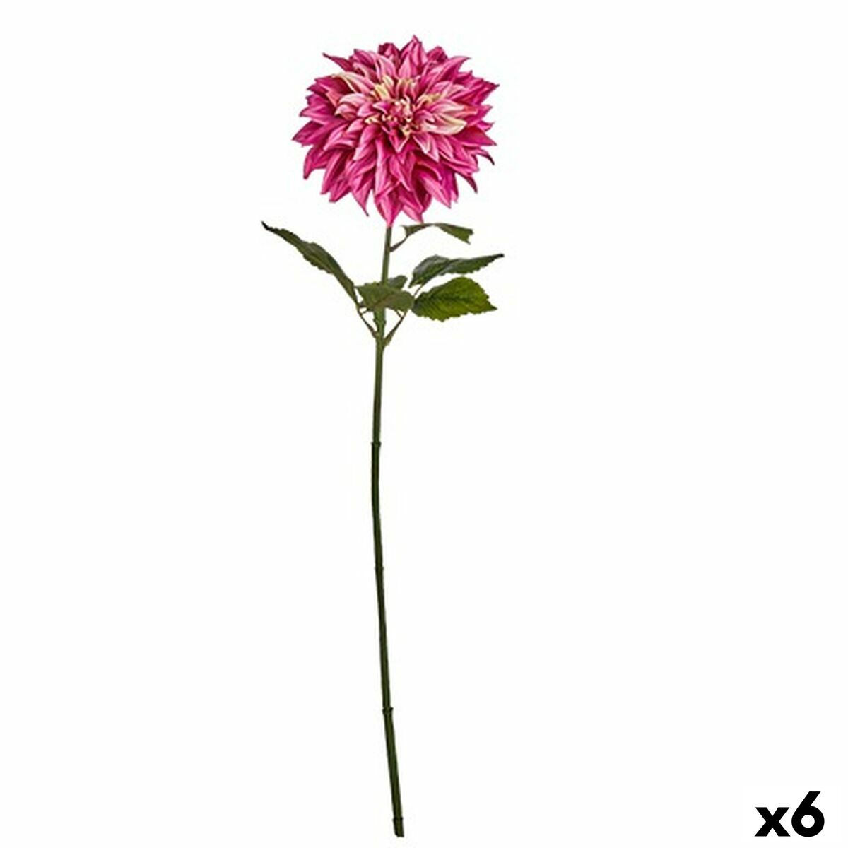 Dekorative Blume Dahlie Pink 16 x 74 x 16 cm (6 Stück)