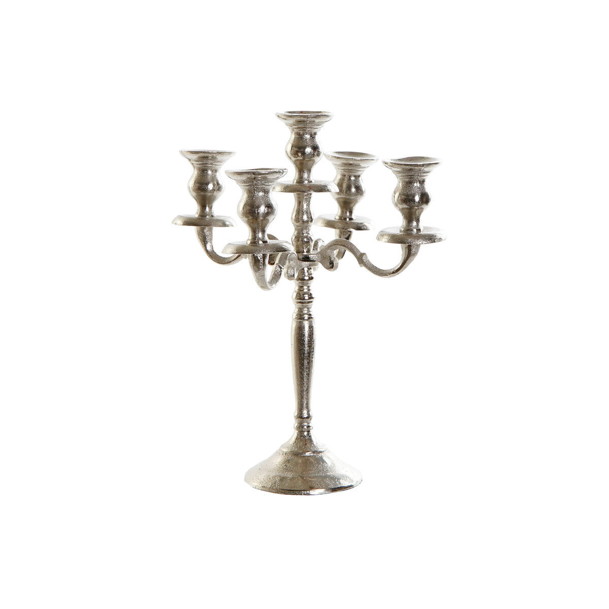 Kerzenleuchter DKD Home Decor 22 x 22 x 34 cm 27 x 27 x 34 cm Silberfarben Al