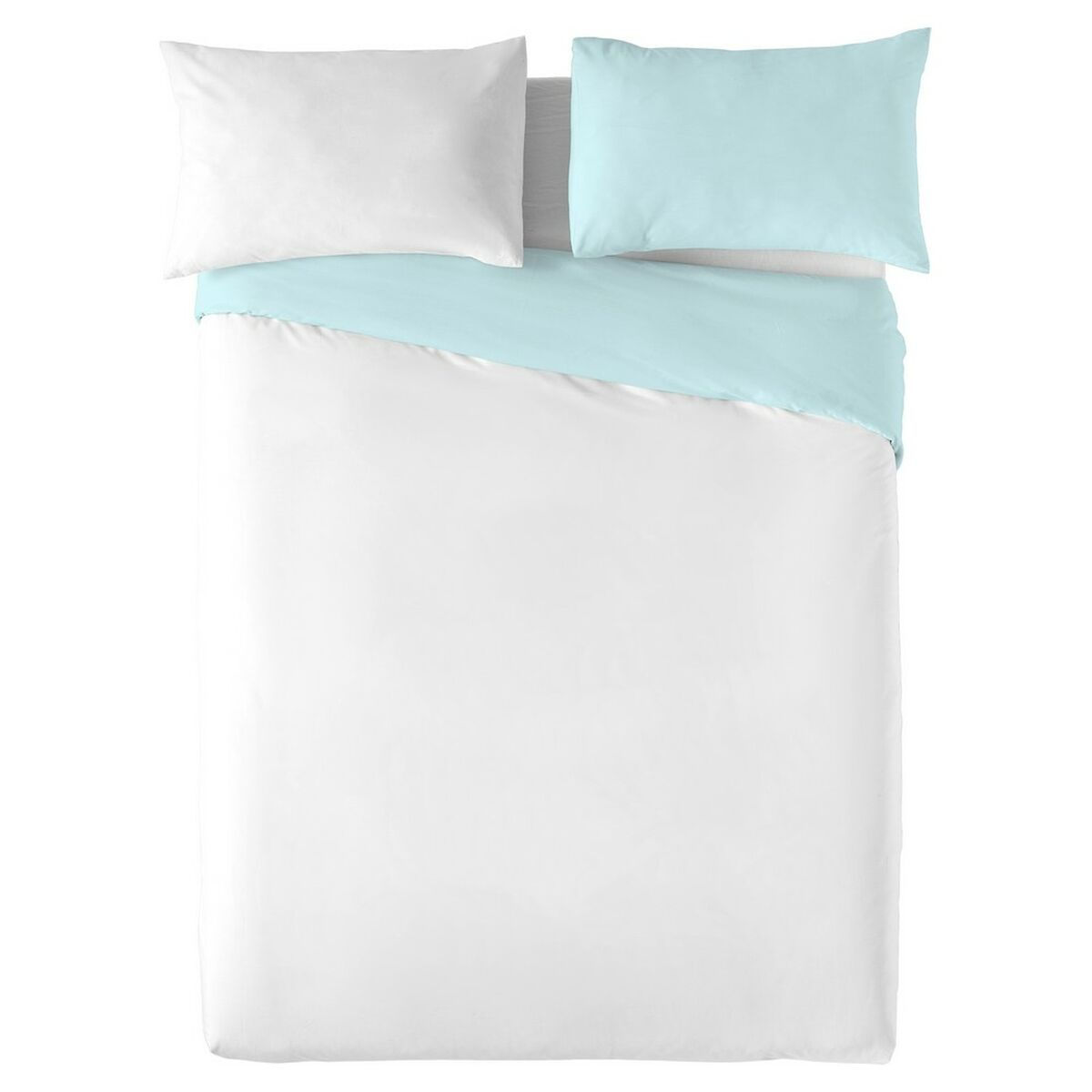 Bettdeckenbezug Naturals FUNDA NORDICA BICOLOR REVERSIBLE Blau Weiß King size