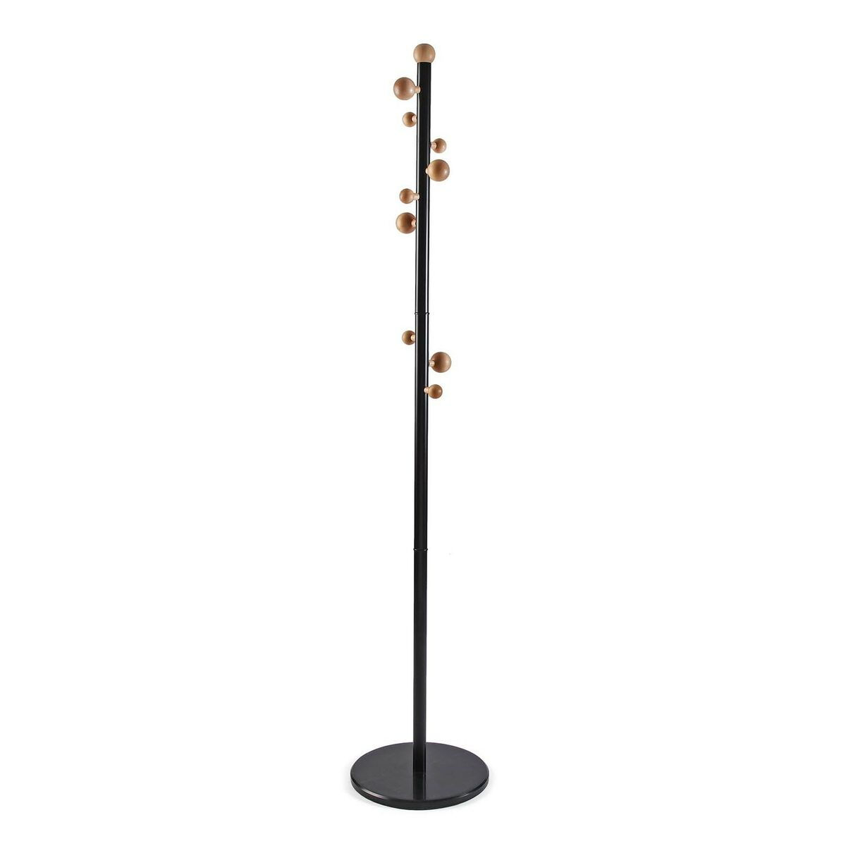 Garderobe Versa Schwarz Holz Metall 34,5 x 174,5 x 34,5 cm