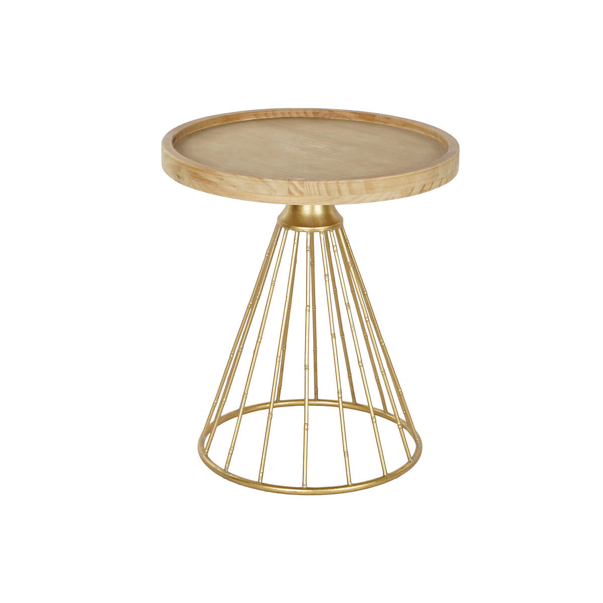 Beistelltisch DKD Home Decor Gold natürlich Metall Tanne 49,5 x 49,5 x 56 cm