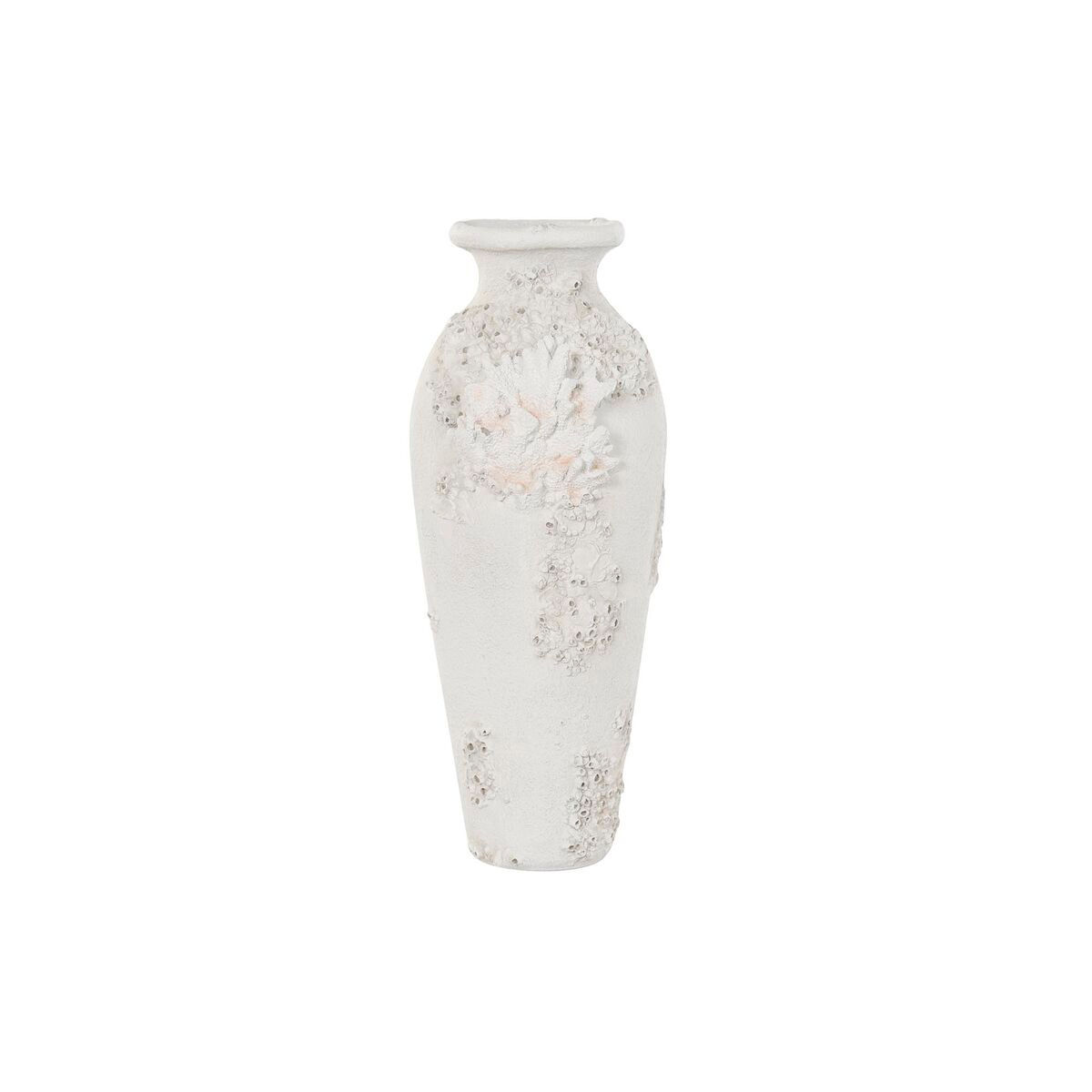 Vase DKD Home Decor Weiß Harz Koralle Mediterraner 37,5 x 31,7 x 81 cm