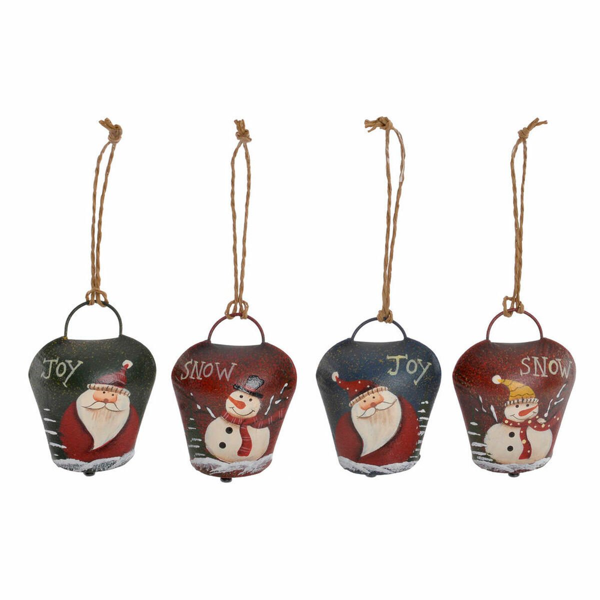 Dekoration zum Aufhängen DKD Home Decor Weihnachten Rot grün Metall (4 pcs) (