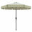 Miniaturbild: Marbueno Sonnenschirm Stahl 8 Stangen D270 cm Polyester Beige Garten, Pool, T