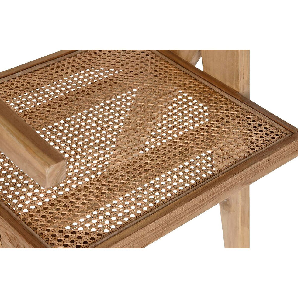 Miniaturbild: Esszimmerstuhl DKD Home Decor natürlich Teakholz Rattan (58 x 56 x 82 cm)