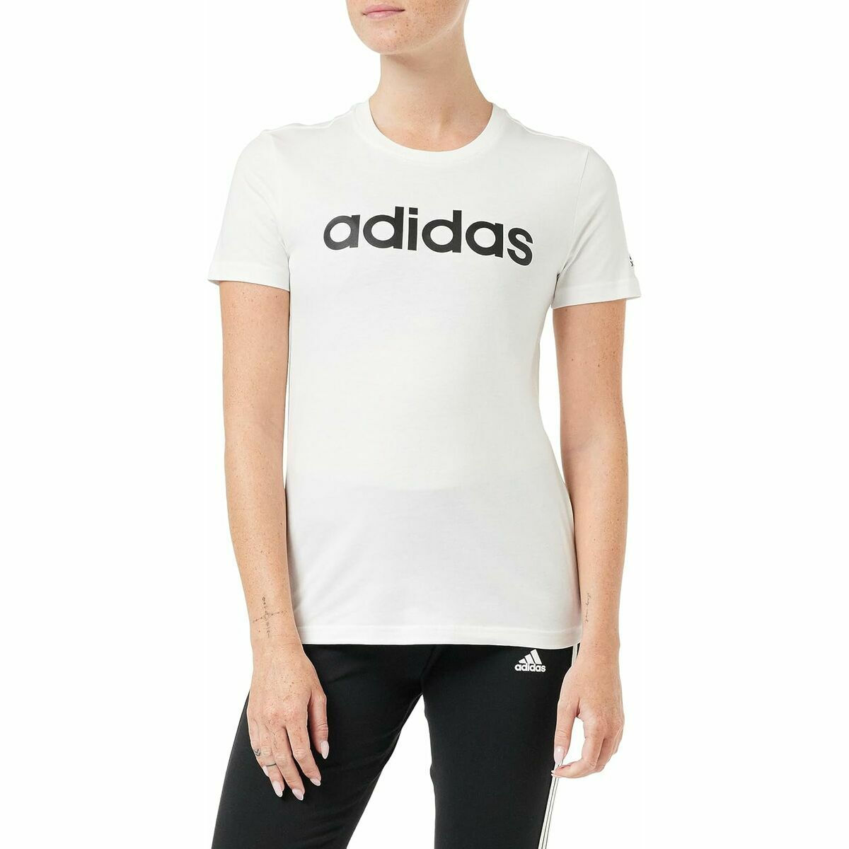 Damen Kurzarm-T-Shirt Adidas Weiß