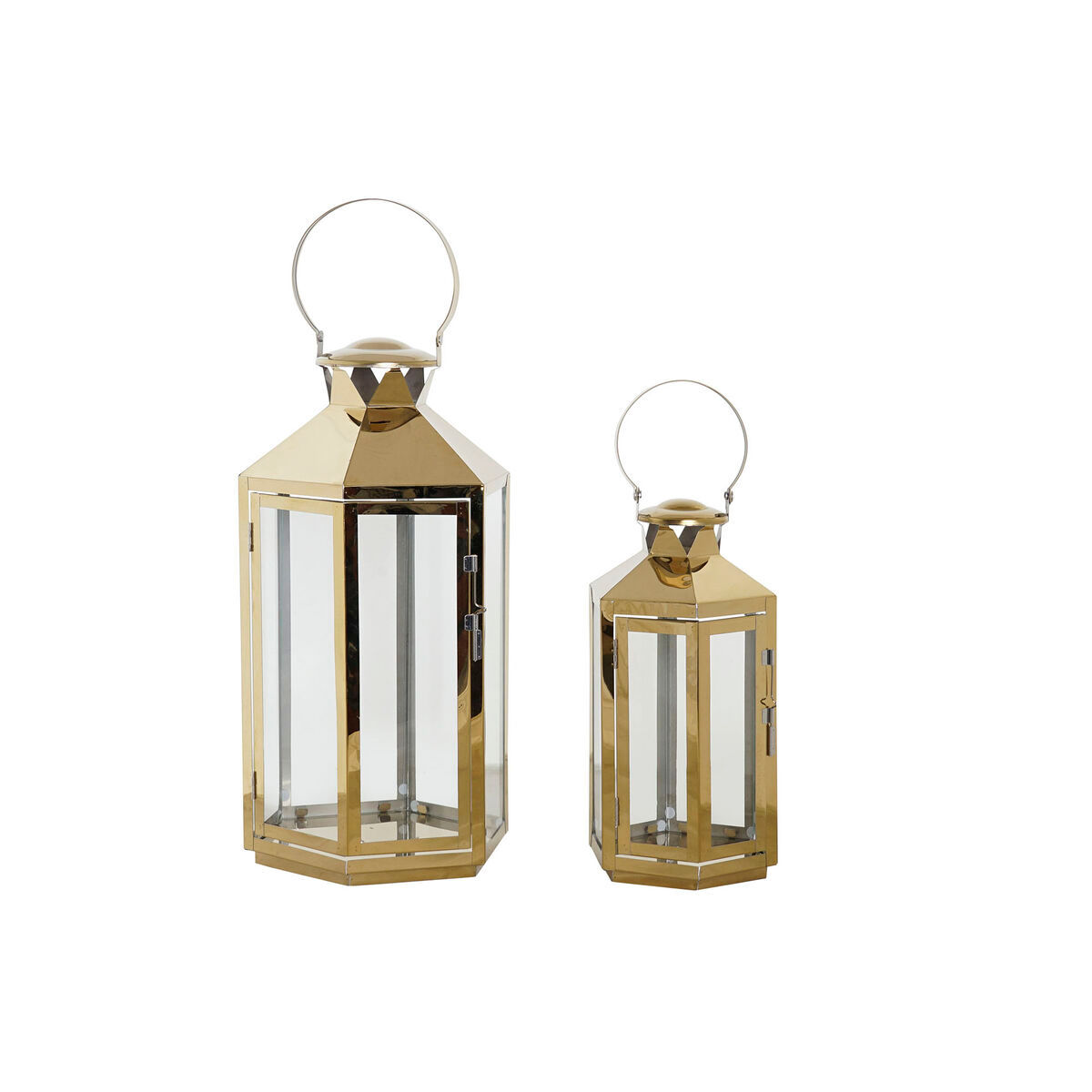 Laterne DKD Home Decor 24 x 21 x 46 cm Kristall Gold Stahl Orientalisch