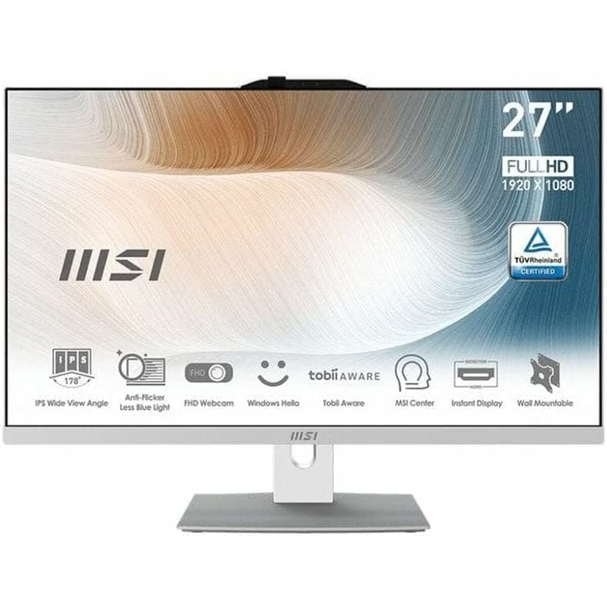 Alles-In-Einem MSI Modern AM272P 12M-014EU Intel Core I7-1260P Weiß 27" 1 TB 