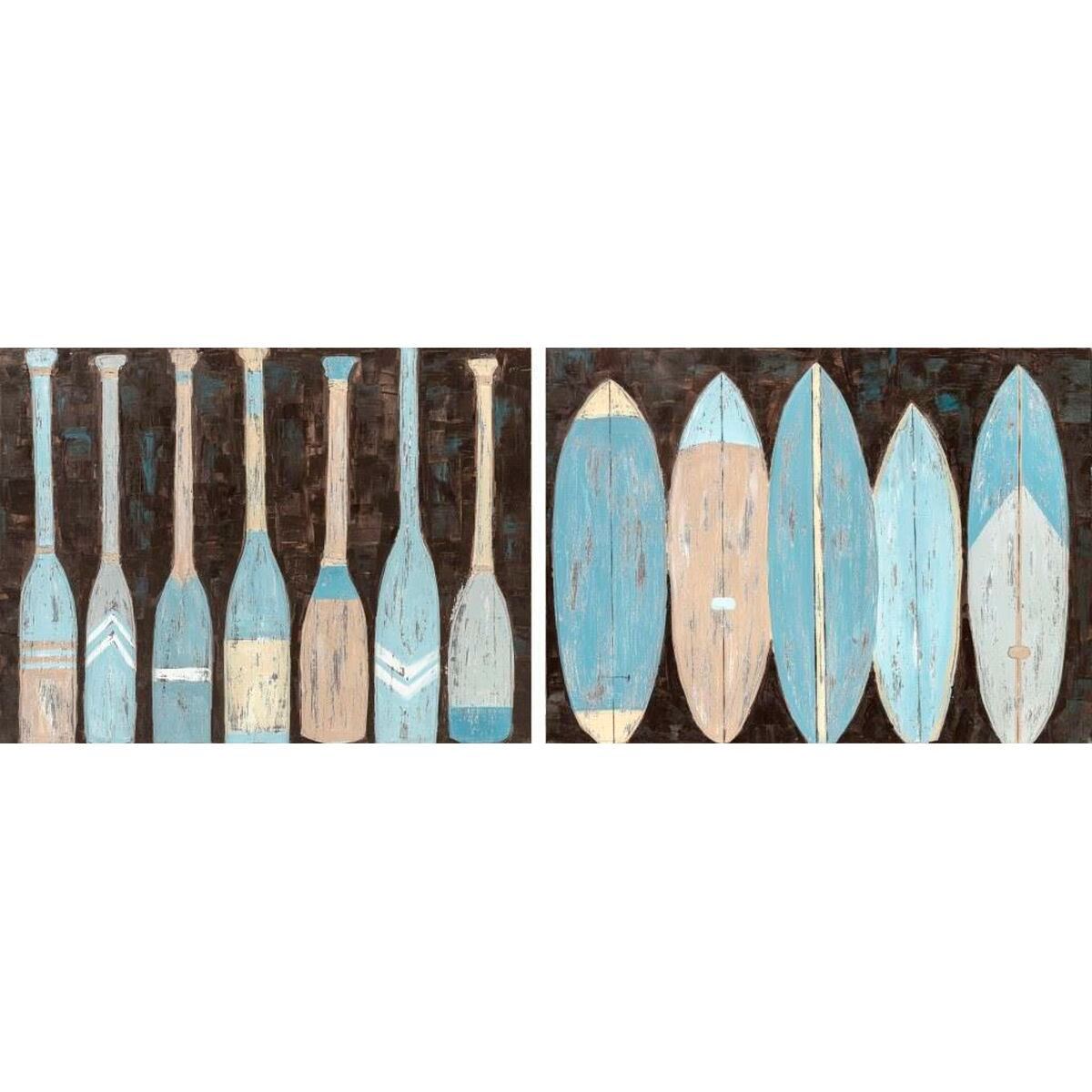 Bild DKD Home Decor Marineblau 120 x 3,7 x 90 cm (2 Stück)