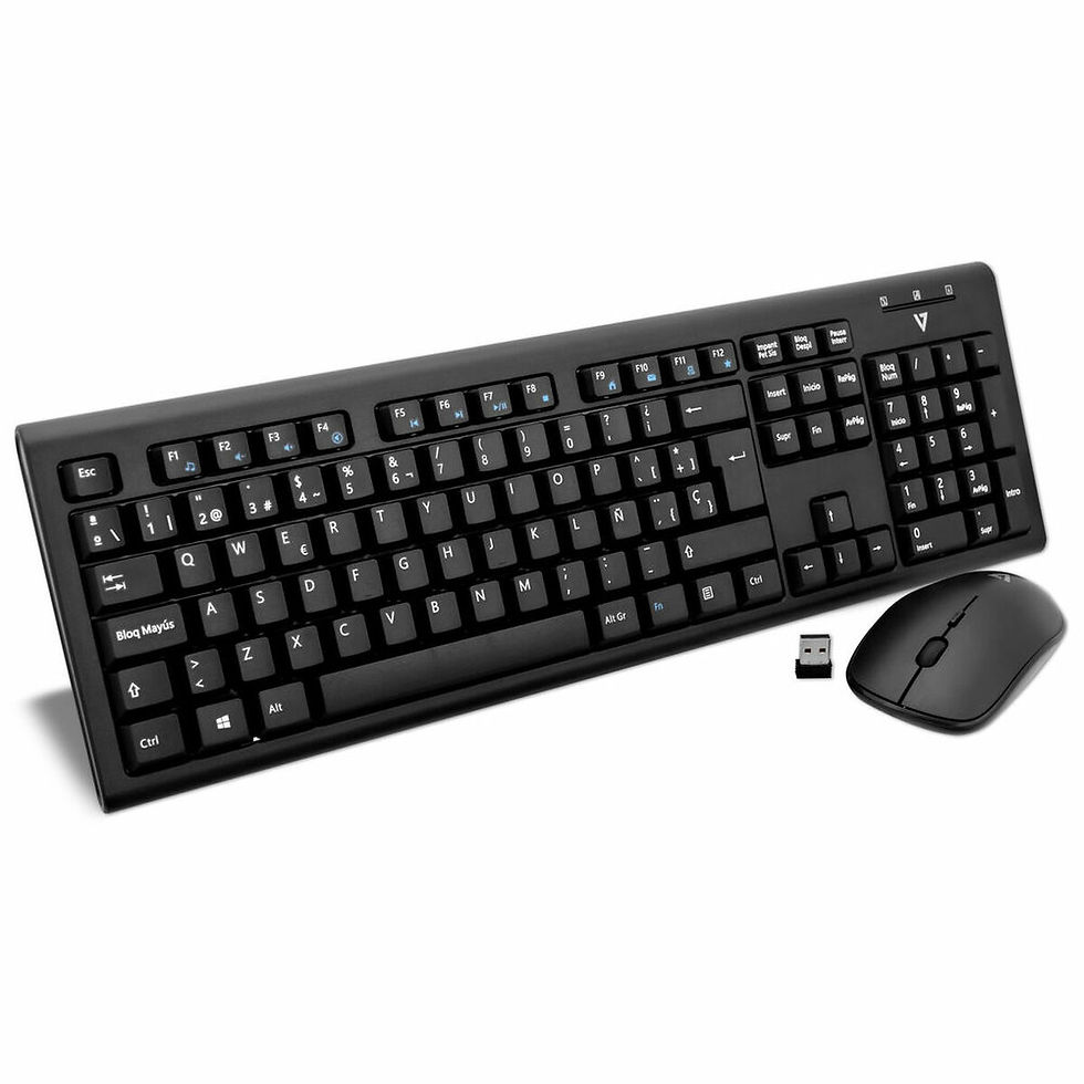 Tastatur mit Maus Microsoft CKW200ES Schwarz Qwerty Spanisch QWERTY
