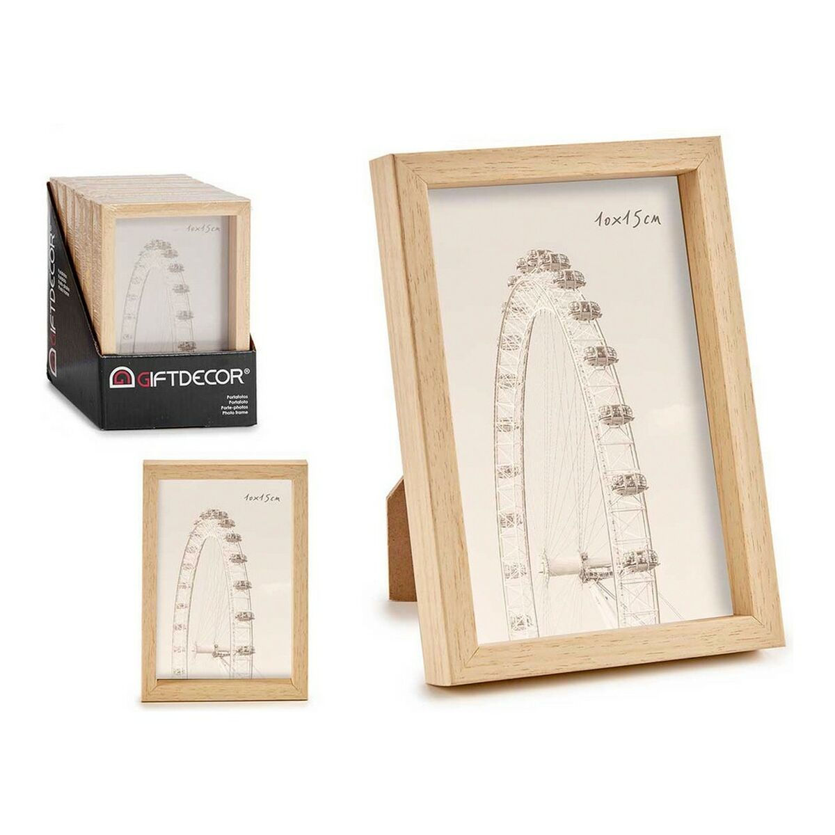 Fotorahmen 78467 11,6 x 2 x 16,7 cm 12,7 x 2 x 17,5 cm Braun Kunststoff (11,6