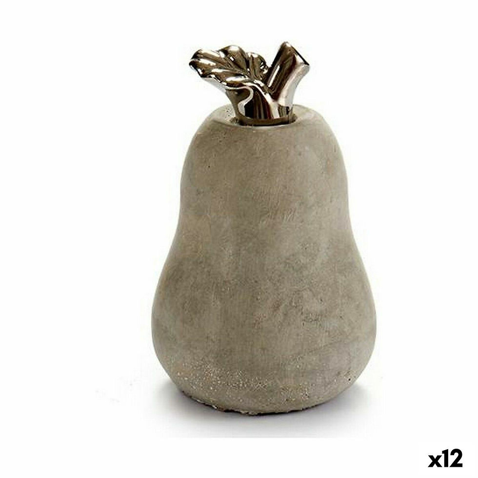 Miniaturbild: Deko-Figur Grau Zement Birne (8 x 13 x 8 cm) (12 Stück)
