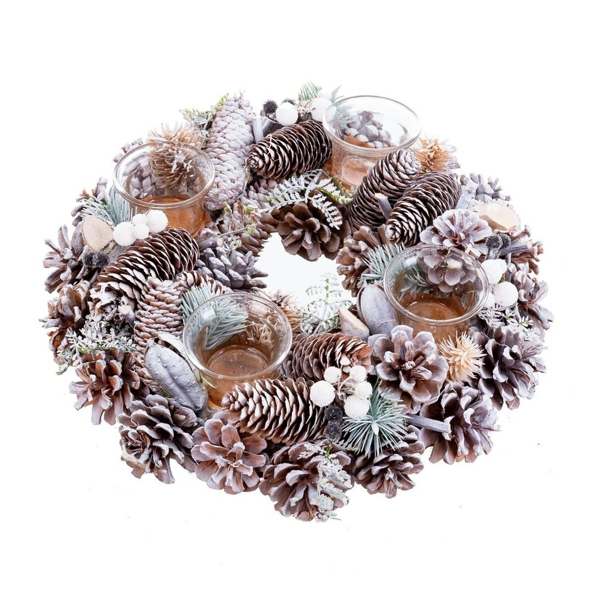 Weihnachtliche Kerzenhalter Bunt Kunststoff Foam 31 x 31 x 8 cm