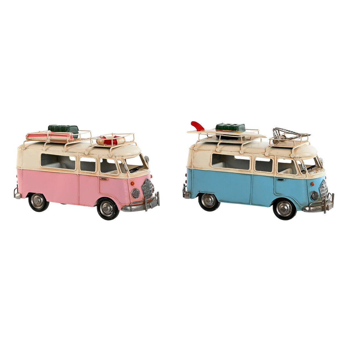 Deko-Figur Home ESPRIT Transporter Rosa Himmelsblau 27 x 10 x 16 cm (2 Stück)