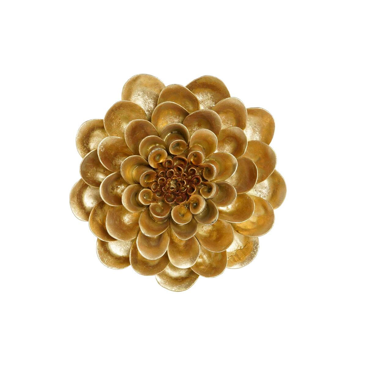 Wanddekoration DKD Home Decor Gold Blume 23 x 6 x 23 cm