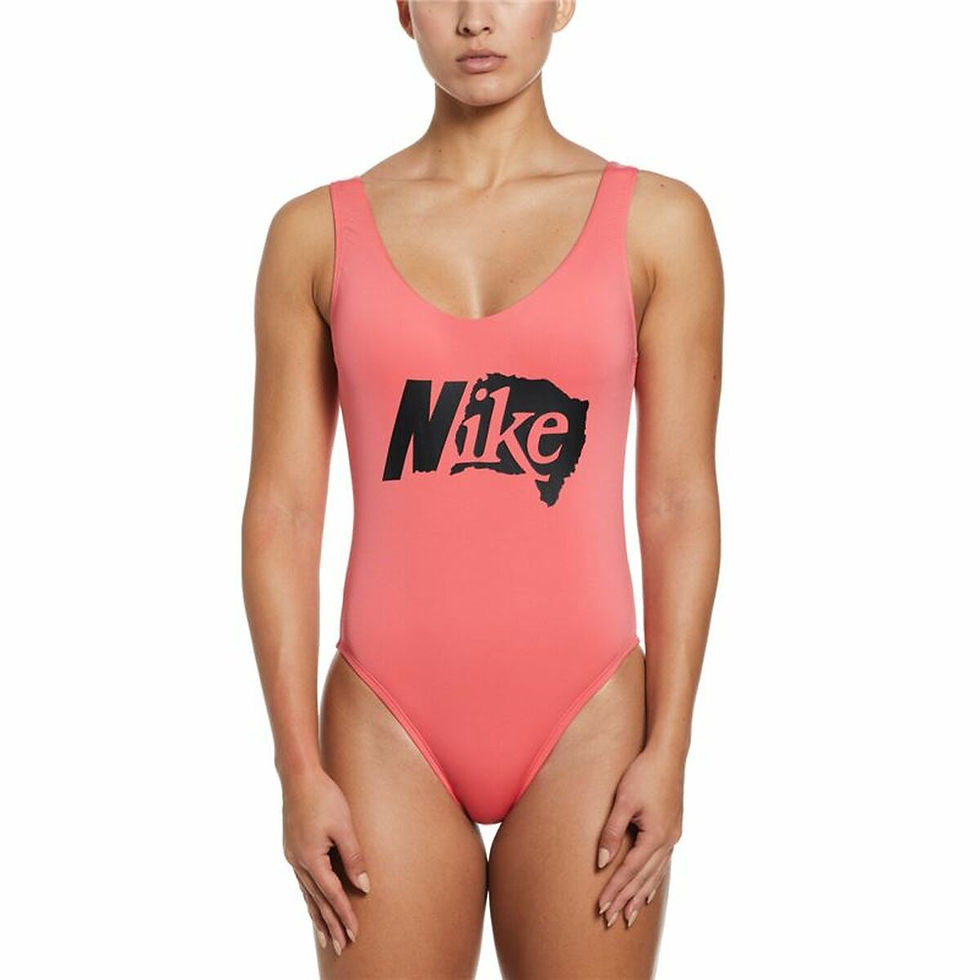 Damen Badeanzug Nike U-Back Koralle