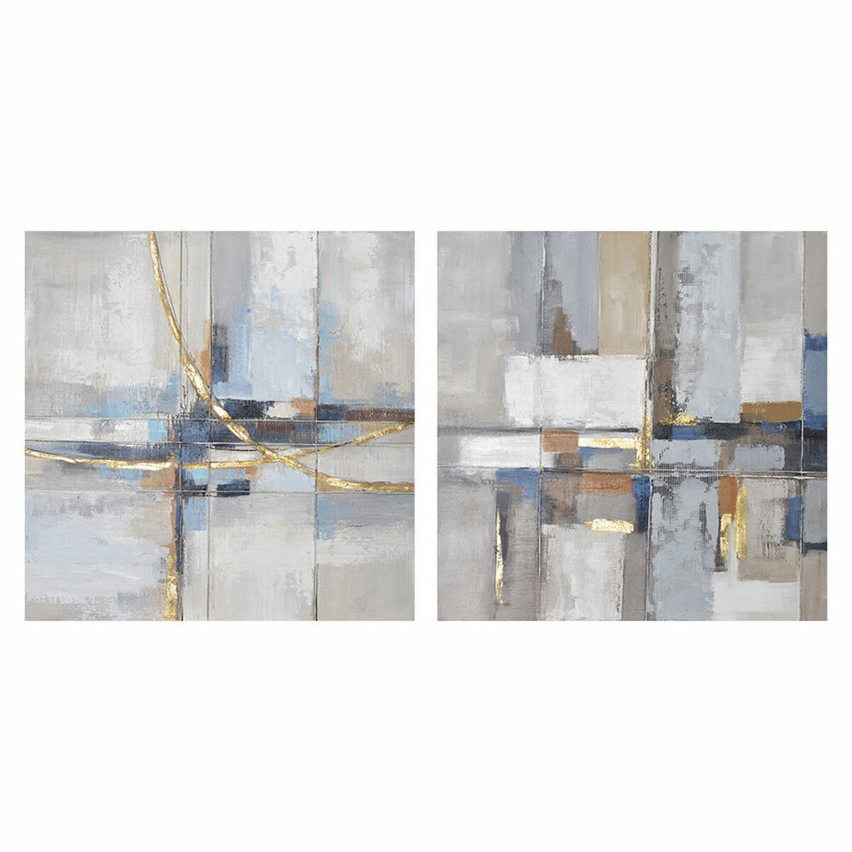Bild DKD Home Decor abstrakt 100 x 3 x 100 cm Urban (2 Stück)