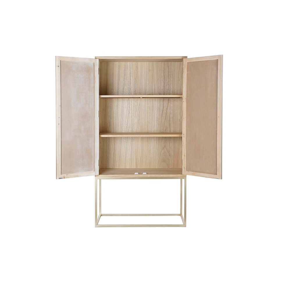Miniaturbild: Schrank DKD Home Decor   90 x 40 x 170 cm Tanne natürlich Gold Metall Holz MD