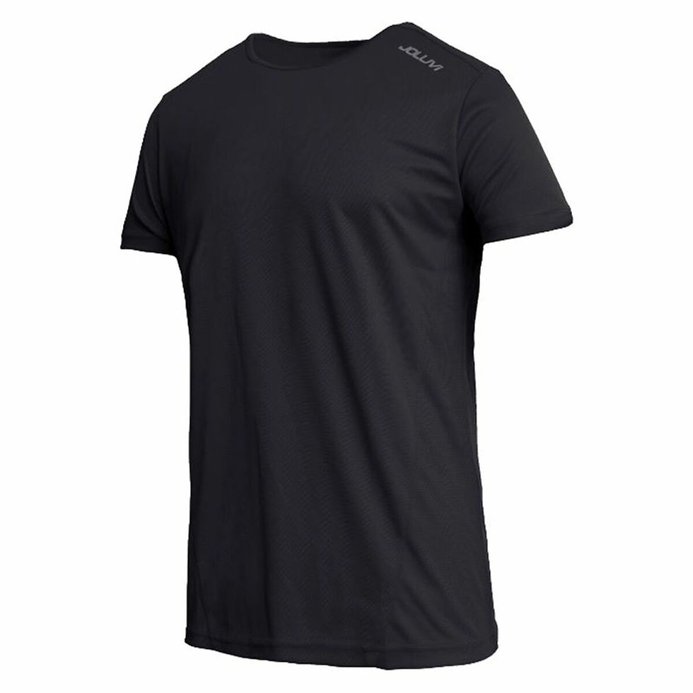 Herren Kurzarm-T-Shirt Joluvi Runplex Schwarz