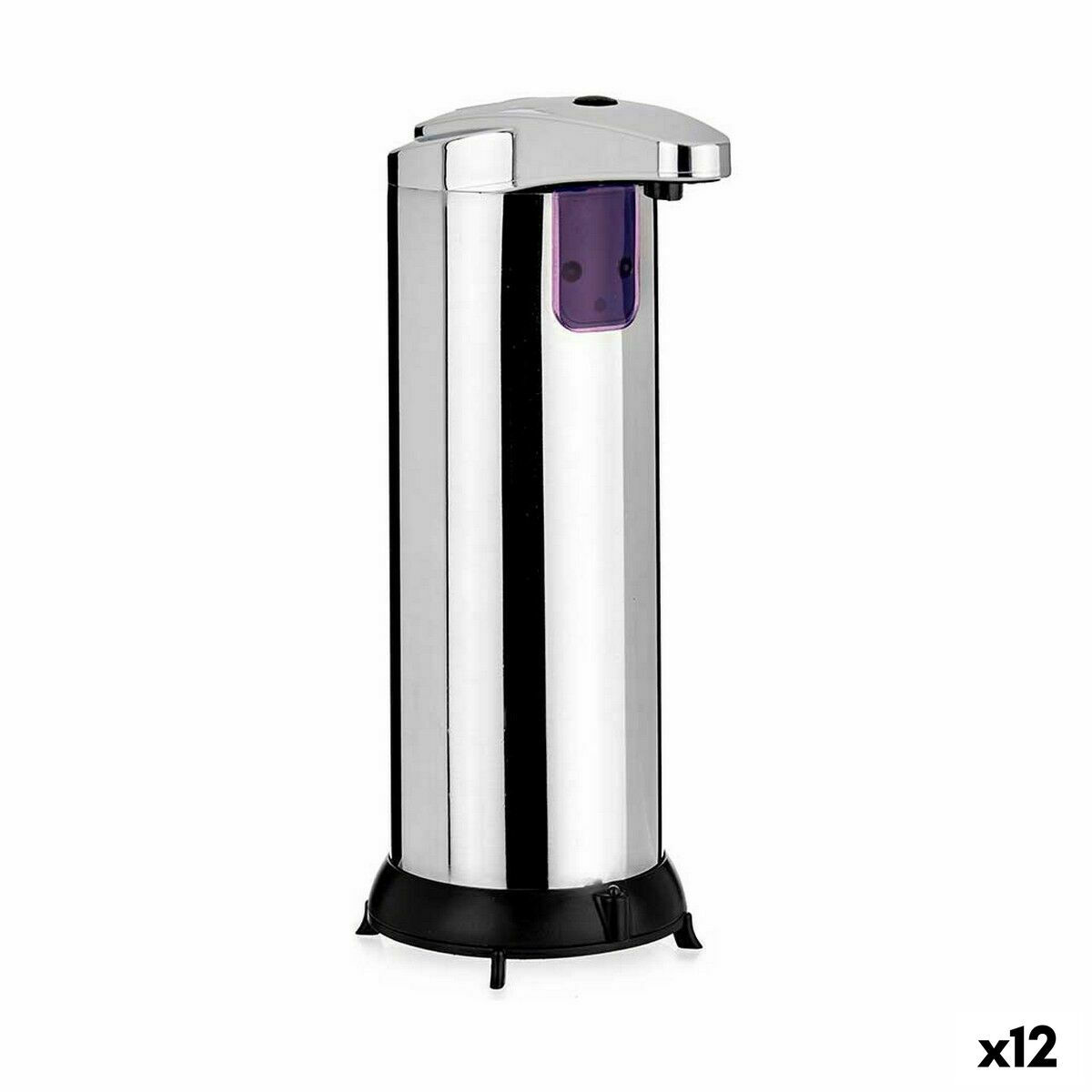 Automatischer Seifenspender mit Sensor Silberfarben Edelstahl ABS 220 ml (12