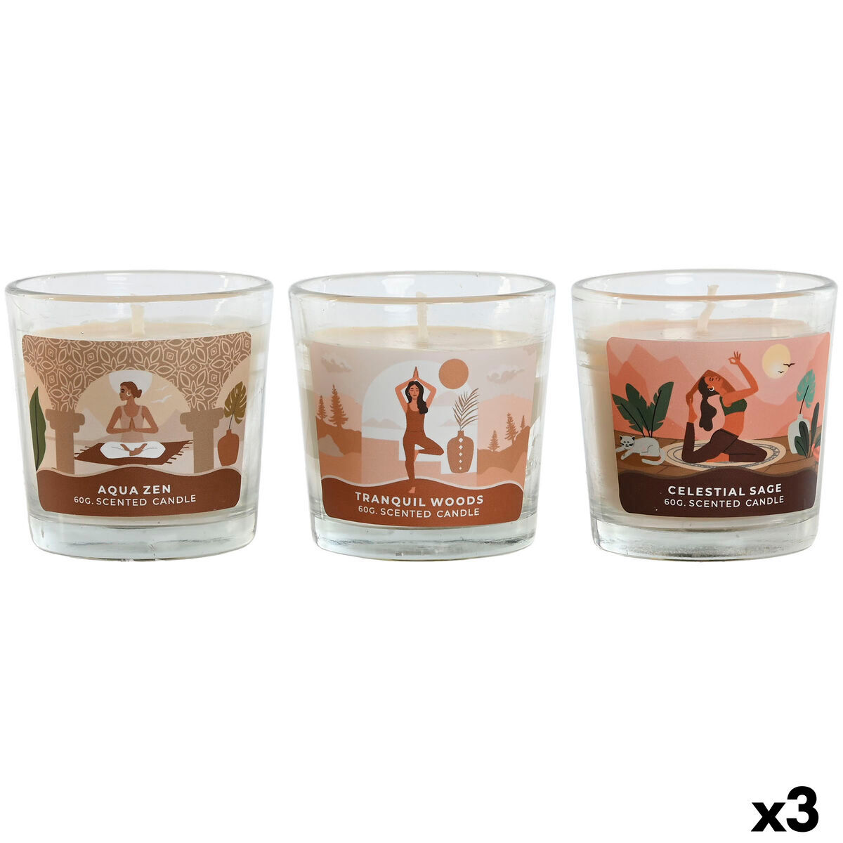 Duftkerze Home ESPRIT Urban 60 g (3 Stück)