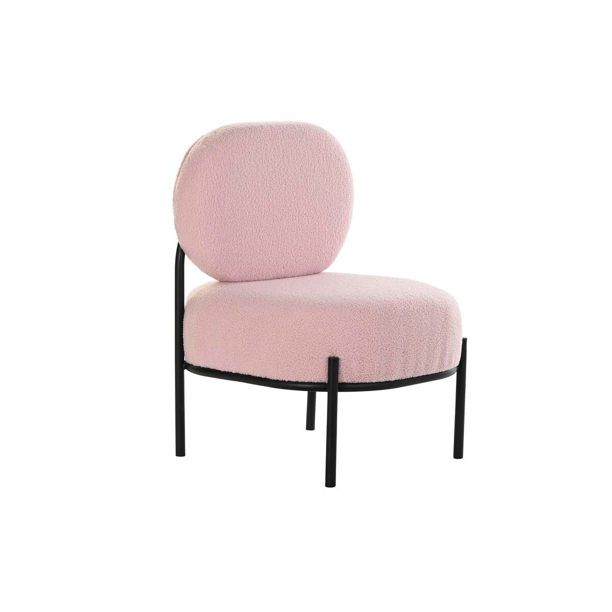 Sessel DKD Home Decor Schwarz Rosa Metall 51 x 61 x 79 cm
