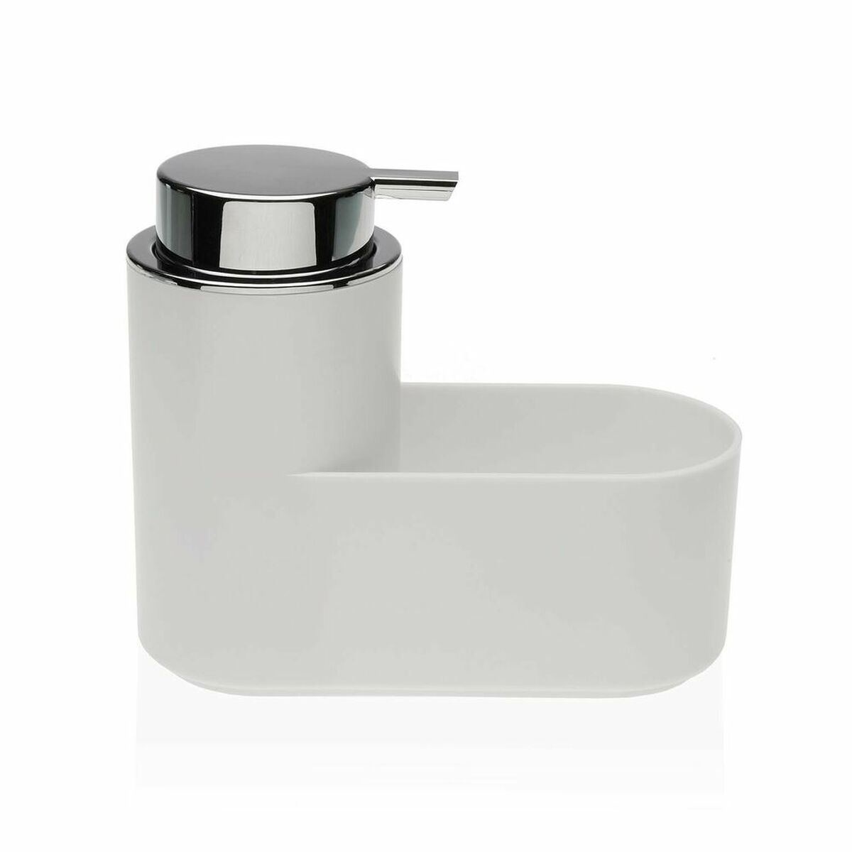 Seifenspender 2 in 1 für Spülbecken Versa Weiß ABS polystyrol (7,5 x 14,5 x 1