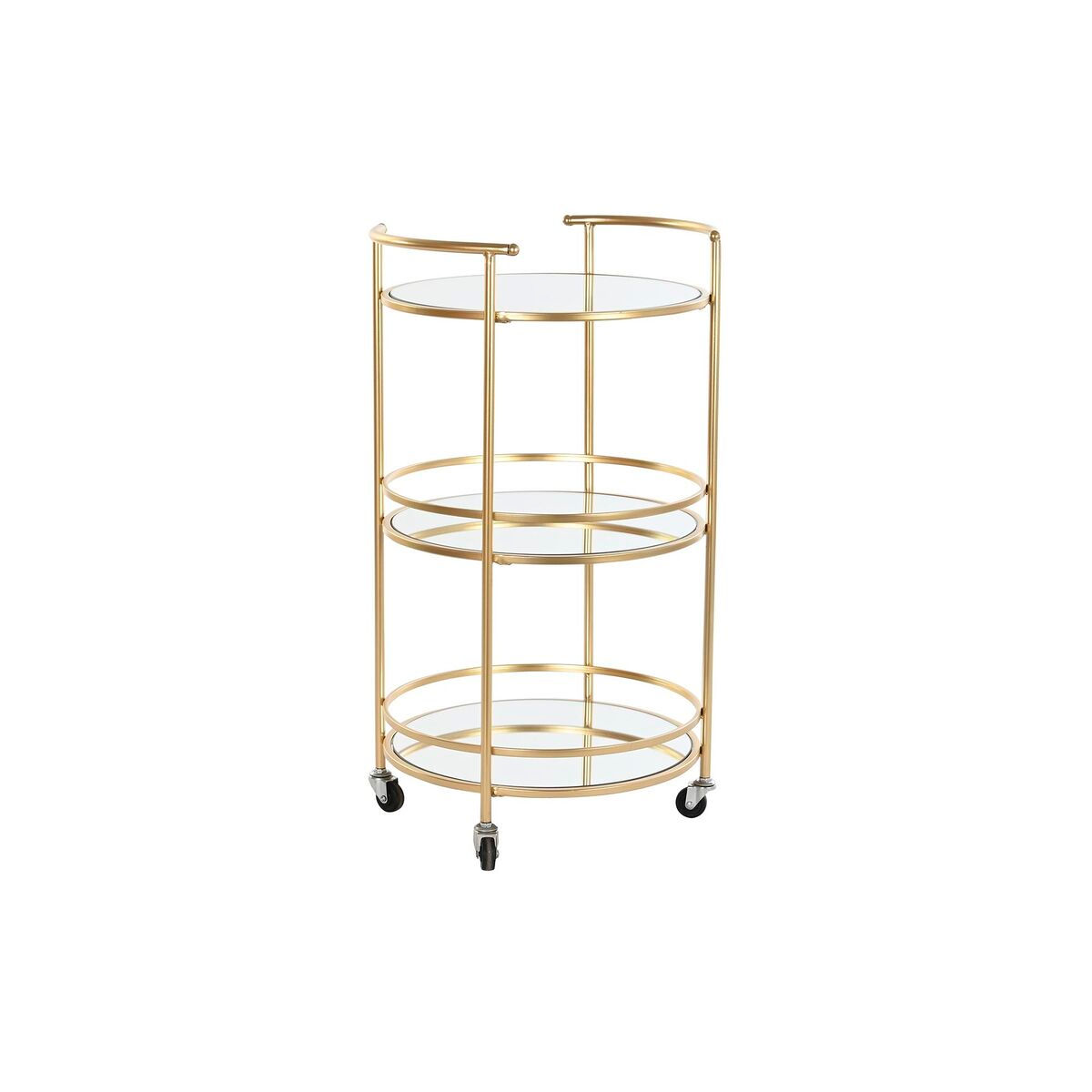 Tevogn DKD Home Decor Gold Metall Spiegel 42,5 x 42,5 x 74,3 cm