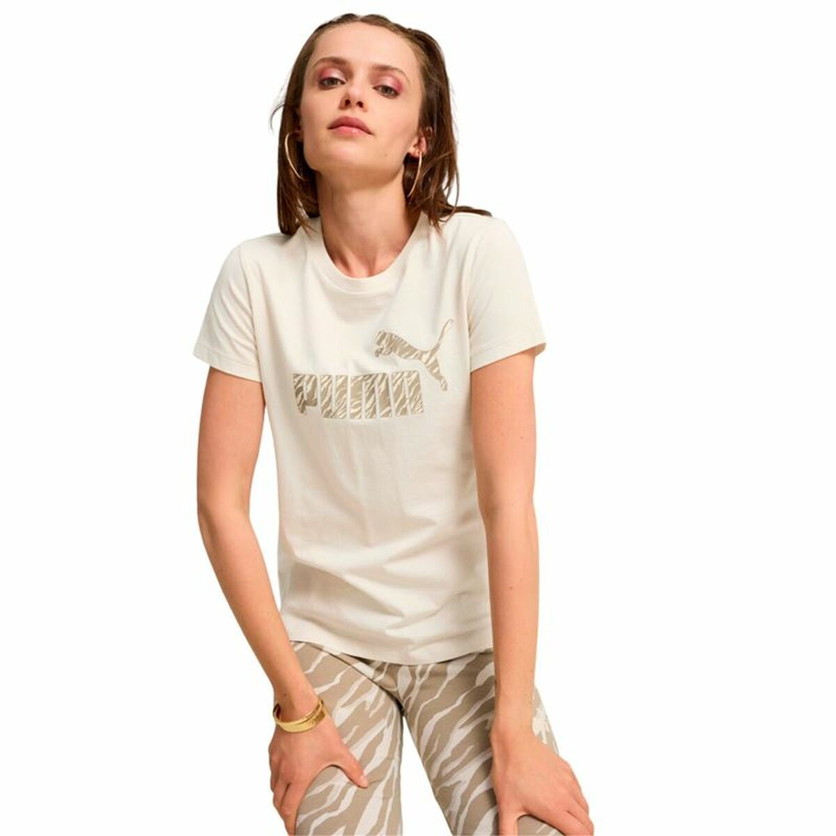 Damen Kurzarm-T-Shirt Puma Essentials + Animal