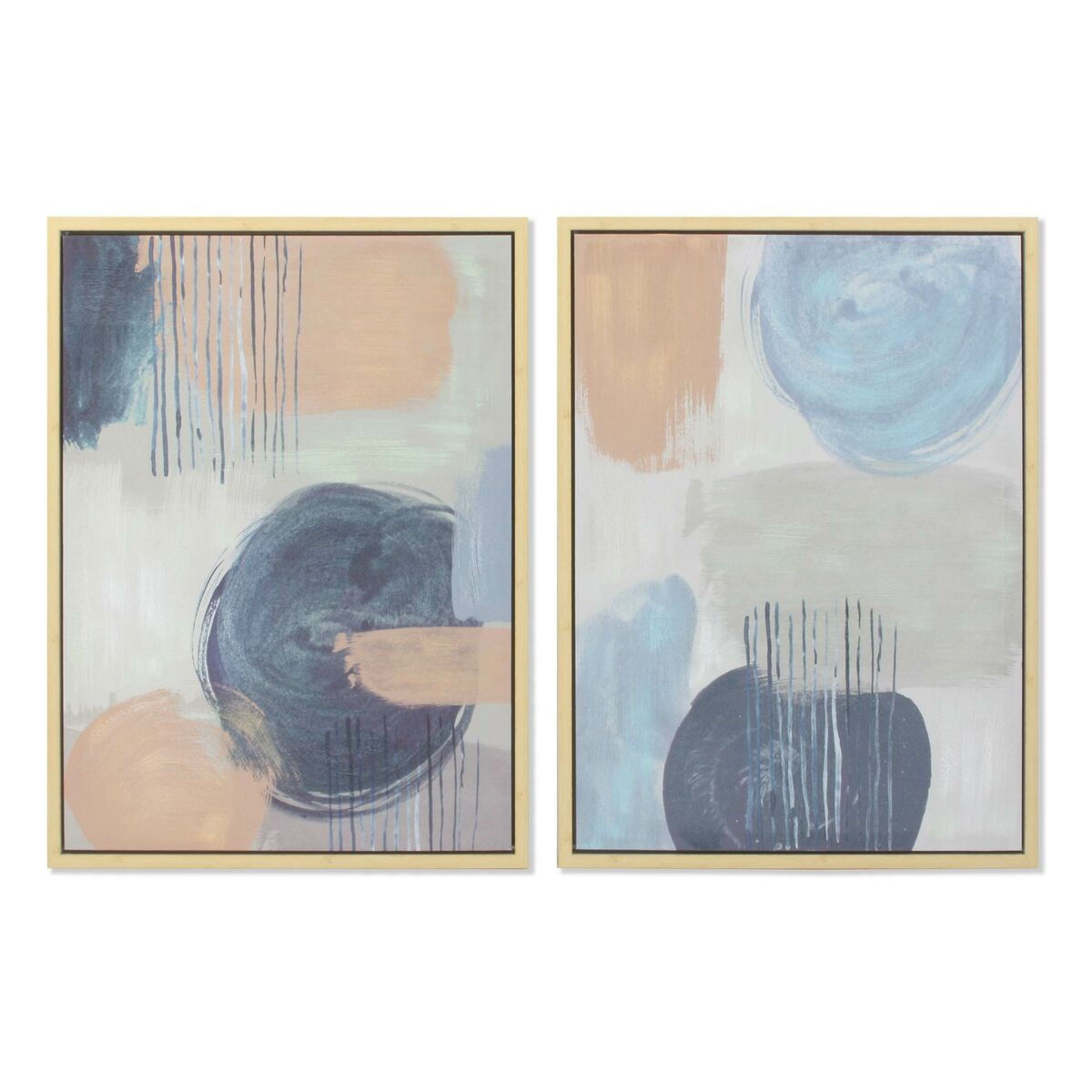 Bild DKD Home Decor Sixties abstrakt 60 x 4 x 80 cm (2 Stück)