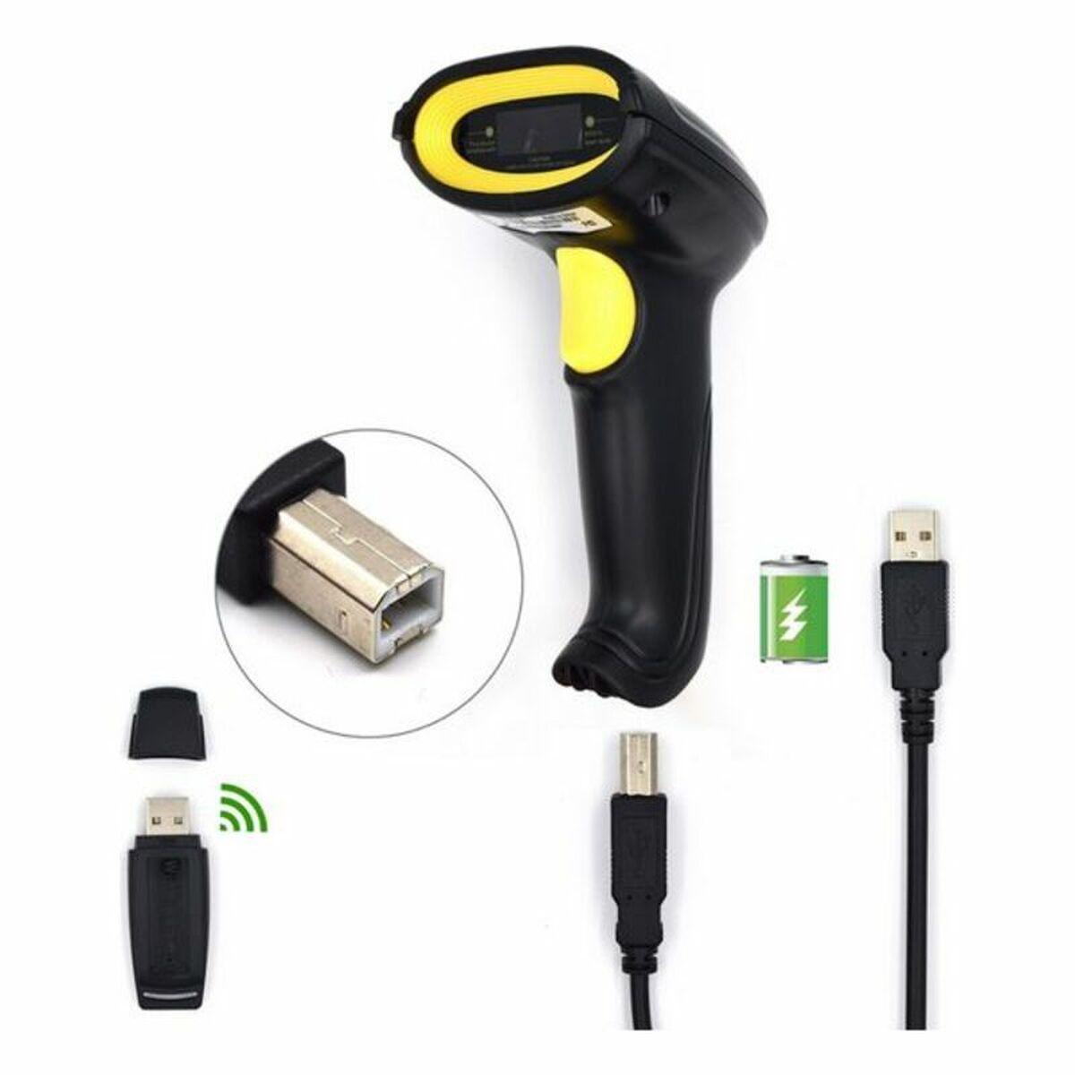 Barcode-Leser mit Unterstützung Ewent EW3430 LED USB Schwarz