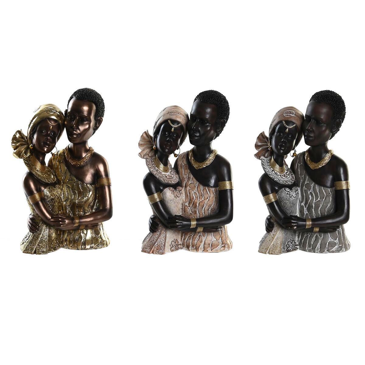 Deko-Figur DKD Home Decor 20 x 14,5 x 33 cm Beige Gold Braun Kolonial Afrikan