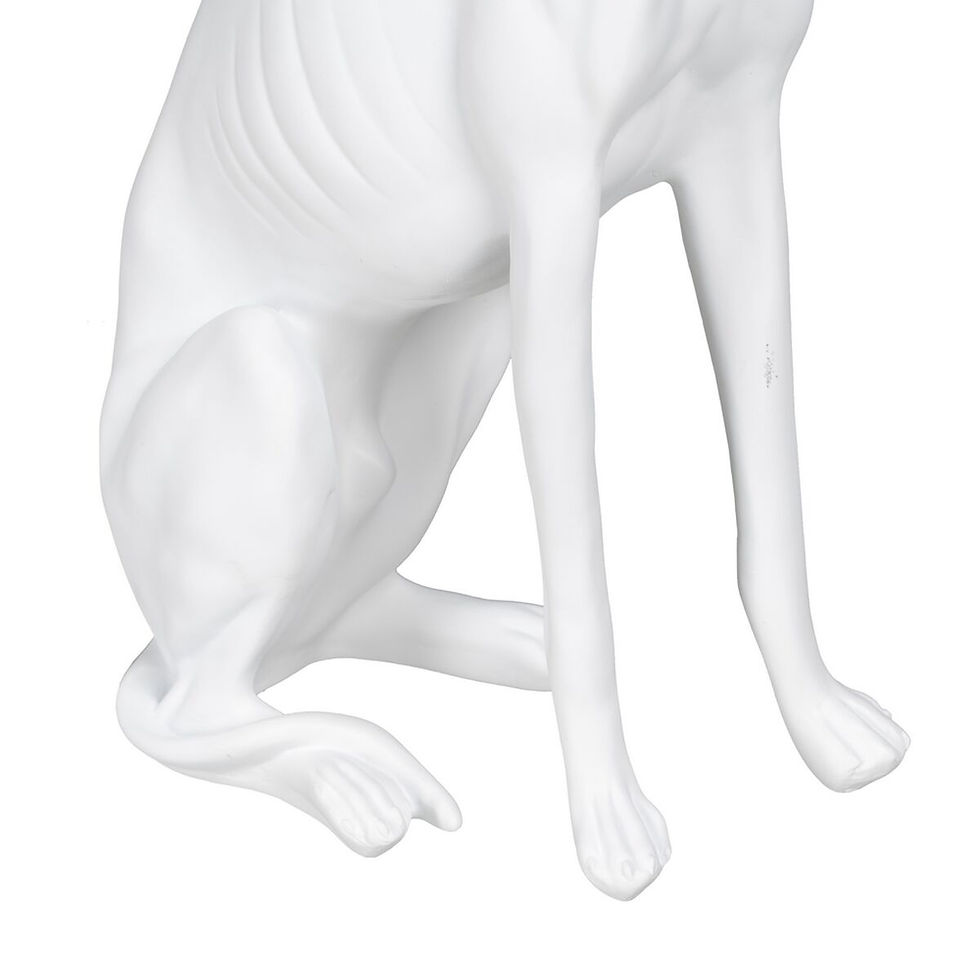 Miniaturbild: Deko-Figur Weiß Hund 19 x 12 x 37,5 cm