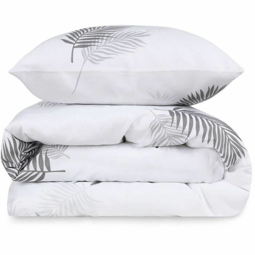 Bettbezug-Set Grau King size 3 Stücke