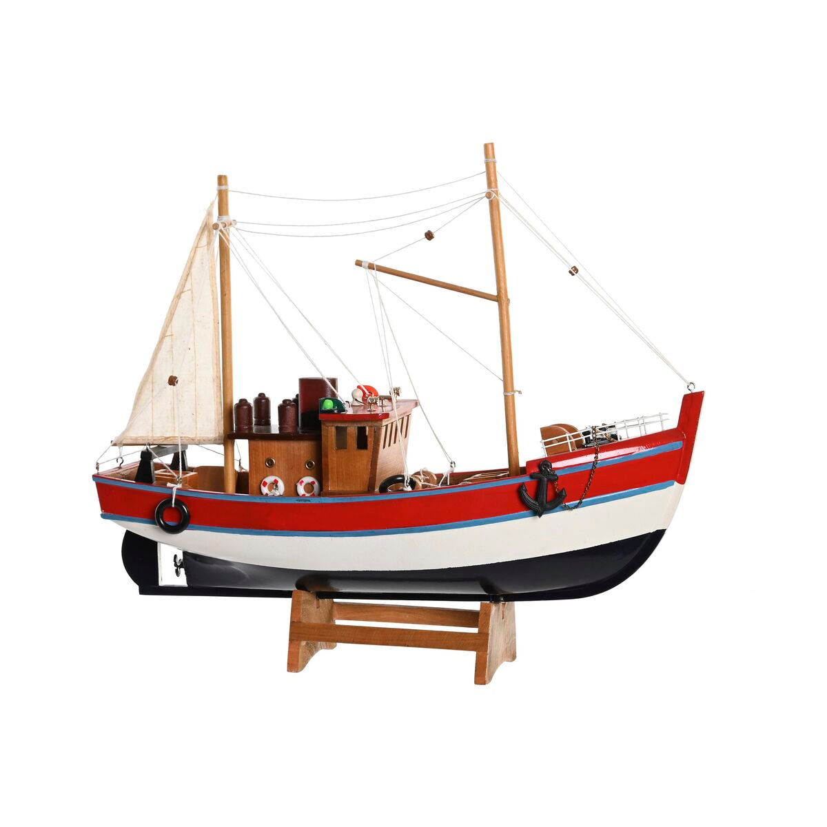 Barco DKD Home Decor 40 x 13,5 x 35 cm Rot Blau Weiß