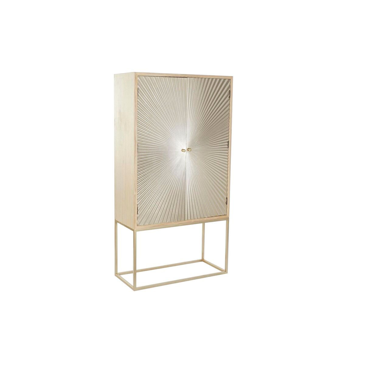 Schrank DKD Home Decor 90 x 40 x 170 cm Tanne natürlich Gold Metall Holz MD