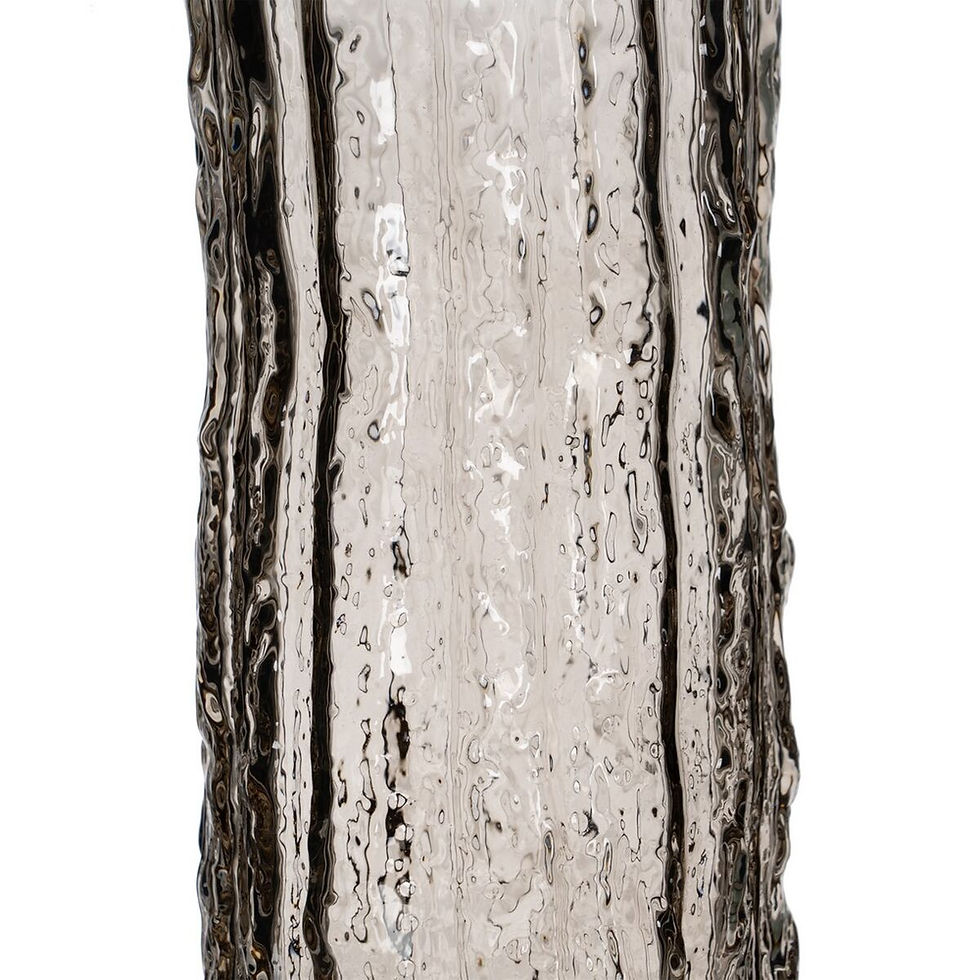 Miniaturbild: Vase Grau Kristall 10 x 10 x 25,5 cm