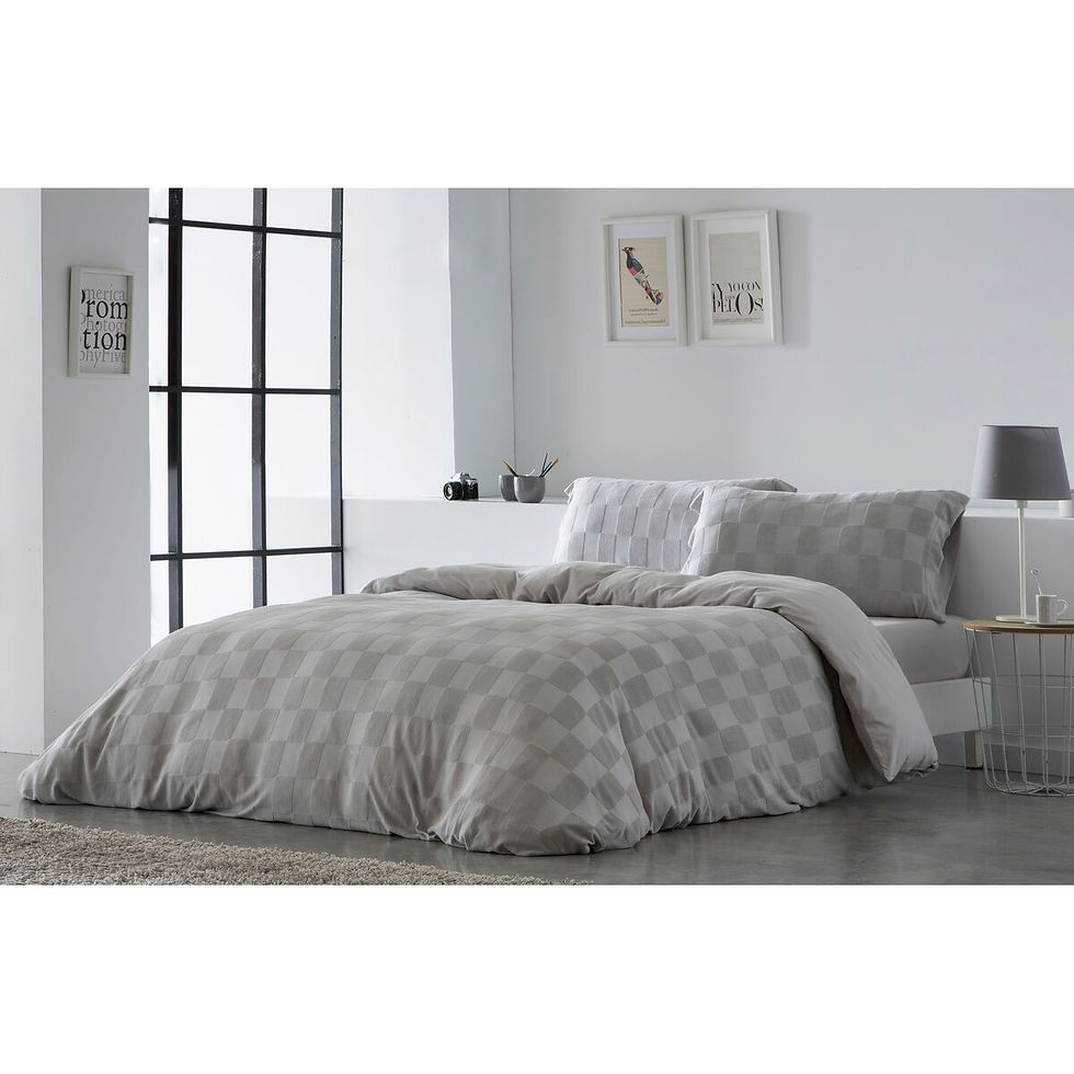 Miniaturbild: Bettdeckenbezug Naturals ELBA Hellgrau Doppelmatratze (240 x 220 cm)
