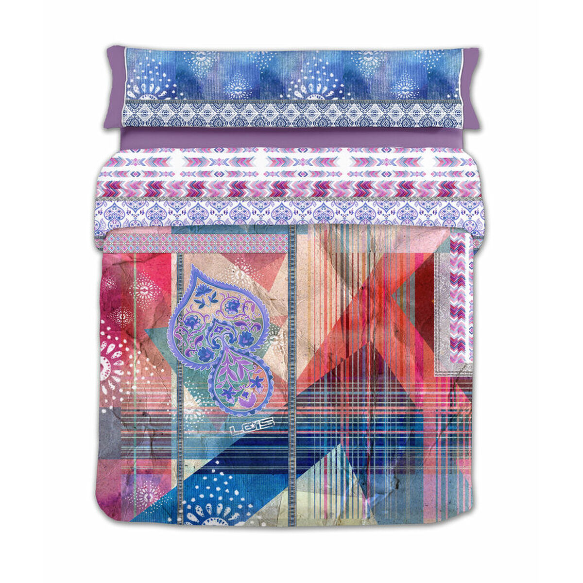 Bettdeckenbezug Lois JAVA P. Violett Einzelmatratze 150 x 230 cm