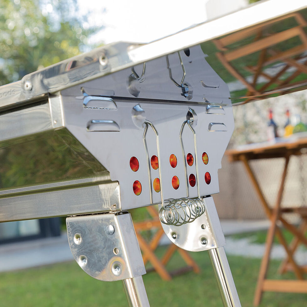 Miniaturbild: Zusammenklappbarer Holzkohlegrill aus Edelstahl ExelQ InnovaGoods