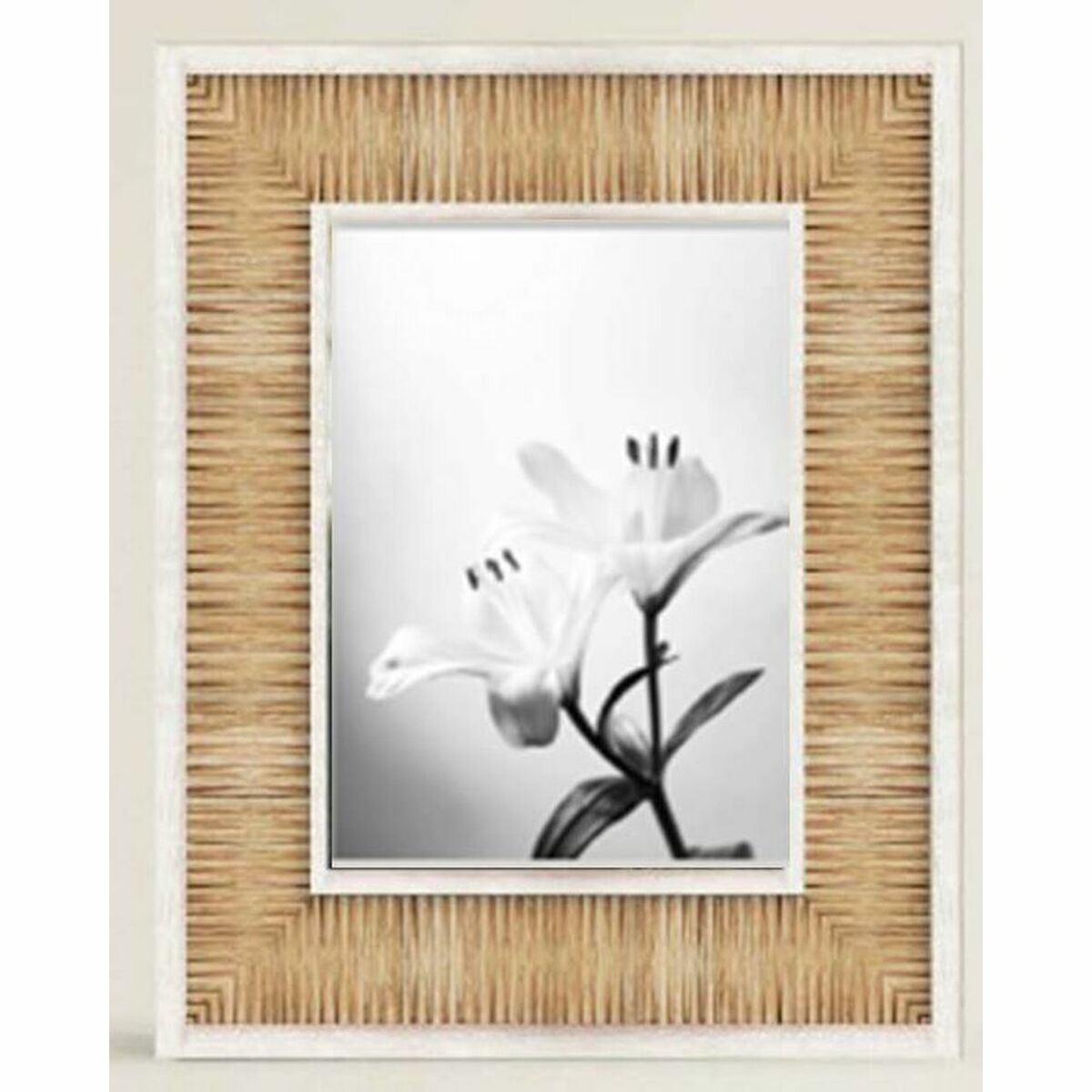 Fotorahmen DKD Home Decor Weiß natürlich Holz Holz MDF Moderne 19 x 1,5 x 24