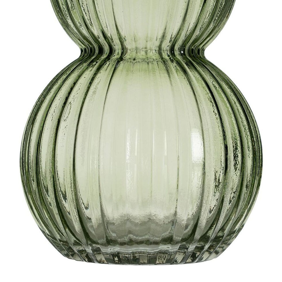 Miniaturbild: Vase grün Kristall 14,5 x 14,5 x 32 cm