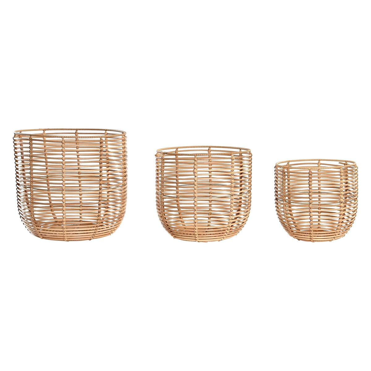 Korb-Set DKD Home Decor Metall PP (36 x 36 x 32 cm)