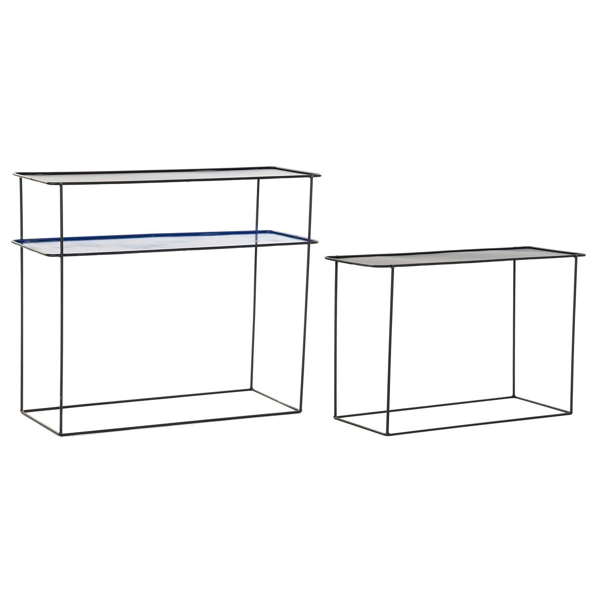 Möbel-Set-Set DKD Home Decor Blau Schwarz 70 x 27 x 45 cm 40 x 27 x 45 cm 80