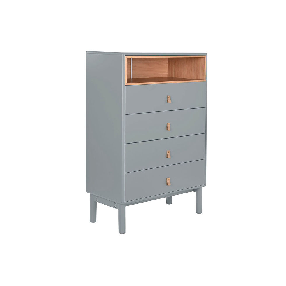 Schubladenschrank Home ESPRIT Blau Grau Polypropylen Holz MDF 80 x 40 x 117 c