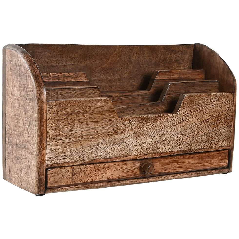Veranstalter Home ESPRIT Braun Mango-Holz 30 x 11 x 17 cm