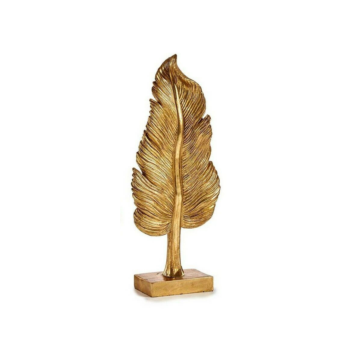 Deko-Figur Feder 8 x 43,5 x 12 cm Gold Harz