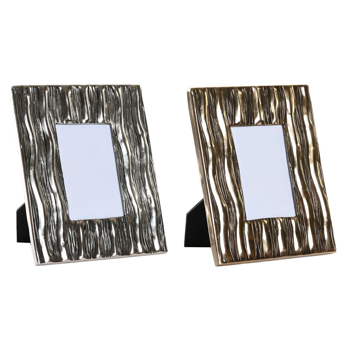 Fotorahmen DKD Home Decor Aluminium Kristall Gold Moderne 21 x 1 x 26 cm (2 S